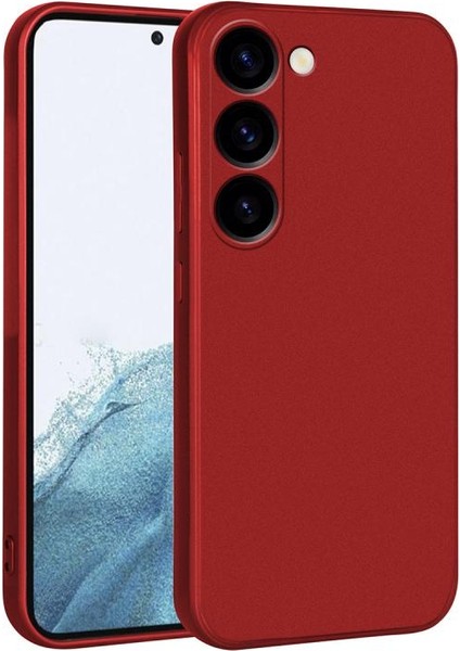Galaxy S23 Plus Kılıf Zore Premier Silikon Kapak-Kırmızı