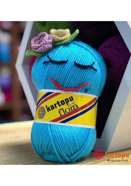 Flora El Örgü Ipi 500GR - 707 Parlament Mavisi