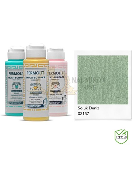 Multi Surface Akrilik Hobi Boyası Soluk Deniz Mavi 120 Ml.