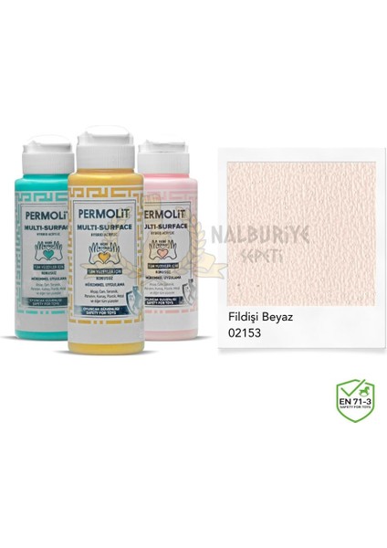 Multi Surface Akrilik Hobi Boyası Fildişi Beyaz 120 Ml.
