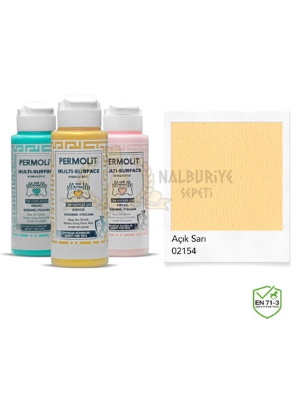 Multi Surface Akrilik Hobi Boyası Açık Sarı 120 Ml.