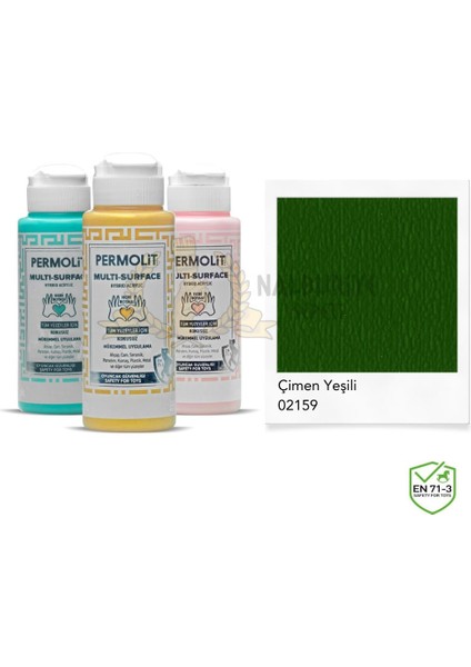 Multi Surface Akrilik Hobi Boyası Çimen Yeşil 120 Ml.