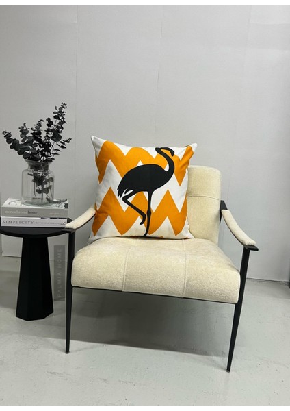 Flamingo Desenli Dekoratif Minder Kılıfı 60 x 60 cm
