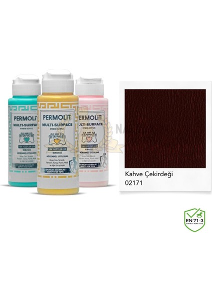 Multi Surface Akrilik Hobi Boyası Kahve Çekirdeği 120 Ml.