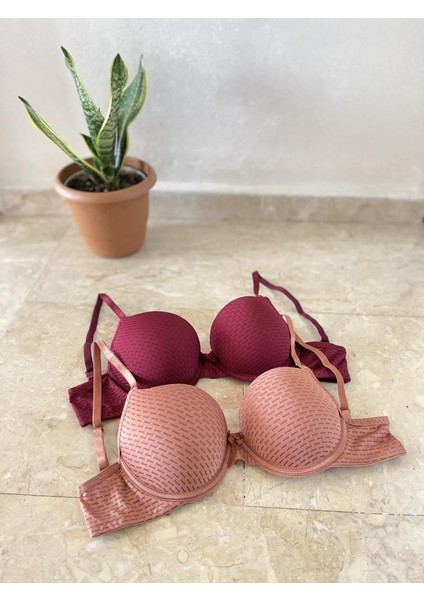 2'li Ekonomik Paket Double Push Up Dolgulu Destekli Siyah Beyaz fiyatları