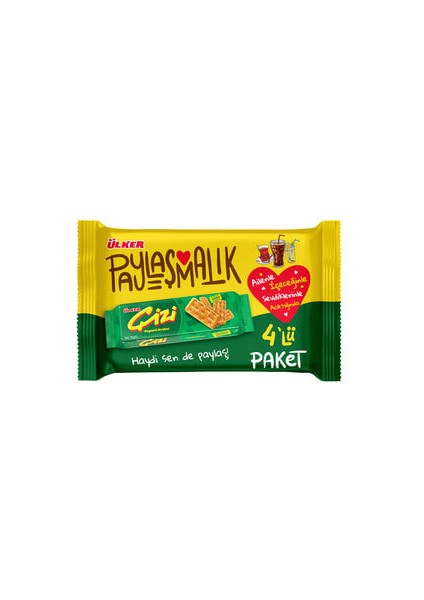 Çizi Peynirli Kraker 4'lü 280 G ( 12 Adet )