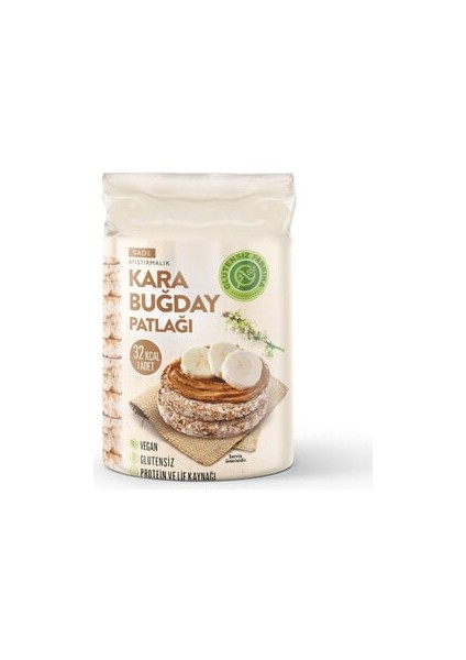 Glutensiz Fabrika Sade Karabuğday Patlağı 100 G  (  12  Adet  )