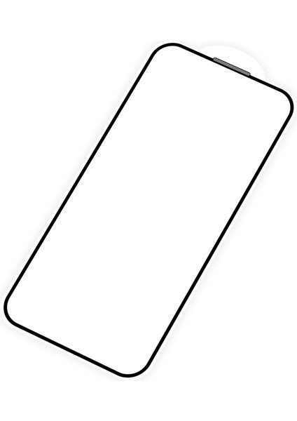 Apple Iphone 15 Pro Için Ahize Toz Önleyici Aparatlı 5d Tam Kaplayan Sert Antidust Ekran Koruyucu Siyah