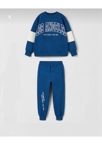 Erkek Çocuk Los Angeles Baskılı Pamuklu Sweatshirt Eşofman Alt-Üst Takım fiyatları
