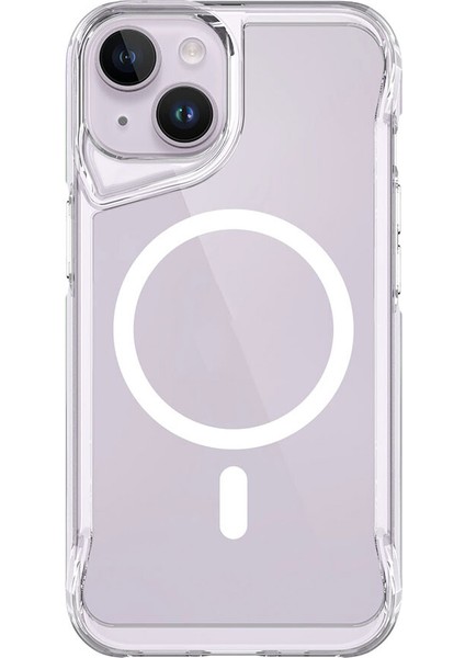 Apple Iphone 15 Plus Kılıf Silikon Kenarlı Arkası Sert Magsafeli T-Max Kapak