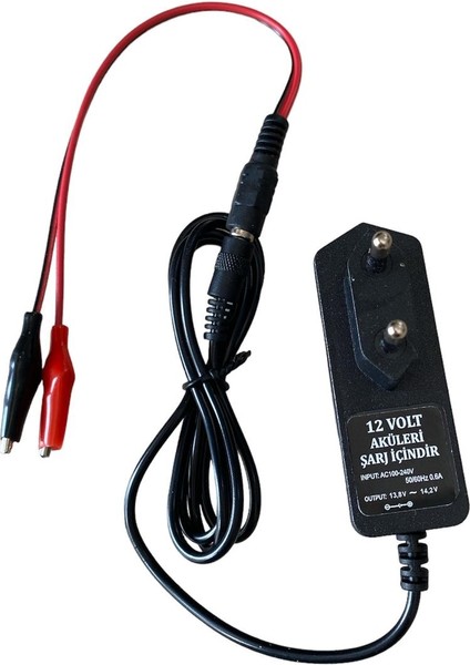 12 Volt Akü Şarj Adaptörü Cihazı - Akım Kesicili-Işıklı Uyarı modelleri
