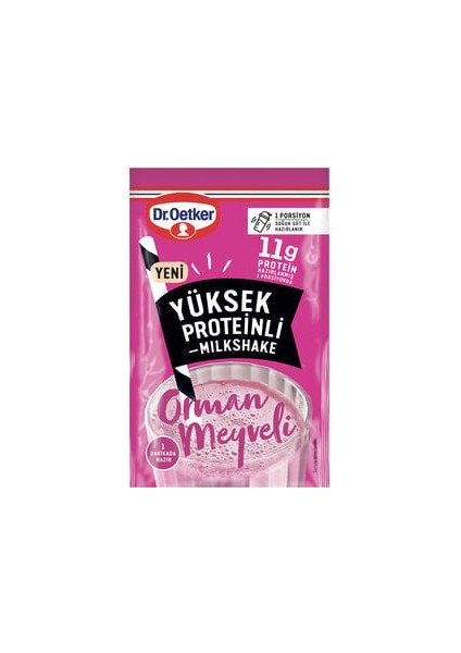Dr.oetker Orman Meyveli Yüksek Proteinli Milkshake 15 gr x 5