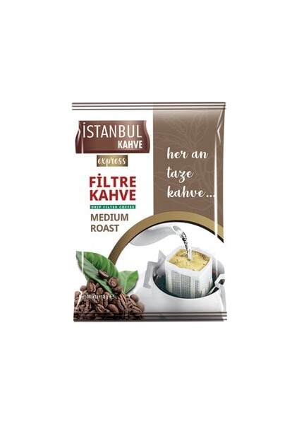 Istanbul Kahve Express Filtre Kahve Medium Rost 8 gr x 12