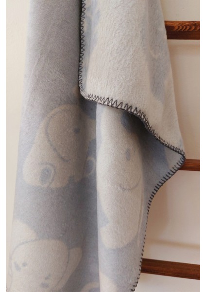 Oeko-Tex Sertifikalı Organik Pamuk Sevimli Fil Desenli Çift Taraflı Bebek Battaniyesi 75 x 100 cm modelleri