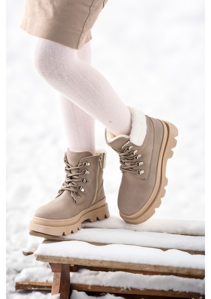 500 Günlük Fermuarlı Kız Çocuk Bot Ayakkabı Koyu Gri fiyatları