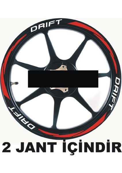 Motosiklet Jant Şeridi Mondial Drift Uyumlu Sağ-Sol/ön-Arka