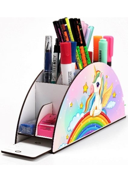 Notpa Ahşap Kalemlik Yarım Ay Unicorn K054