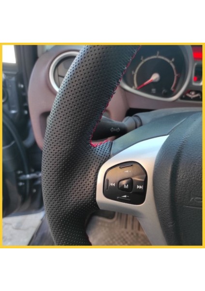 Ford Fiesta 2009-2015 Araca Özel Direksiyon Kılıfı (Karbon Noktalı) indirimleri