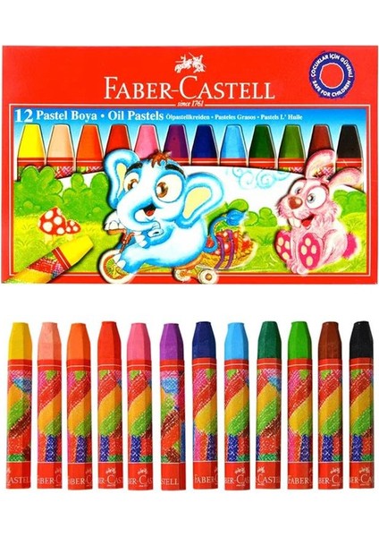 Öğrenci Boyama Seti 3 Lü Faber 12 Renk Sulu Boya Kuru Boya Pastel Boya 12'li Boya Set Faber Castell Okul Sınıf