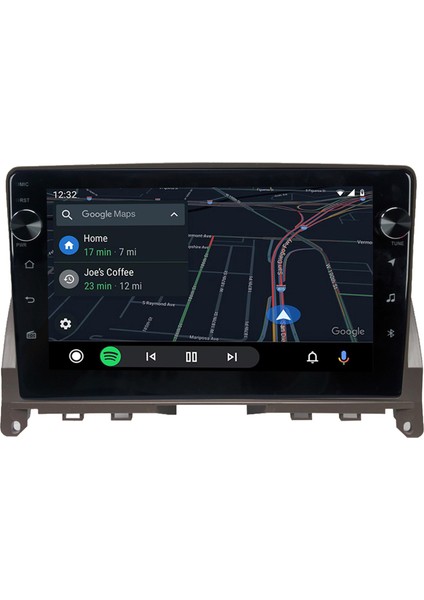 Mercedes C200 Android Multimedya Carplay Oem 4gb RAM+64GB HDD Navigosyan Tuşlu Ekran