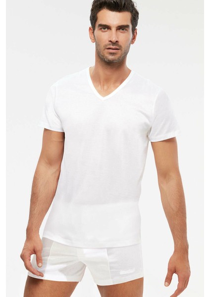 Elite Merserize V Yaka T-Shirt