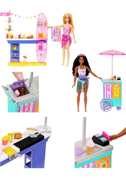 Barbie Brooklyn ve Malibu'nun Sahildeki Yiyecek Standı HNK99