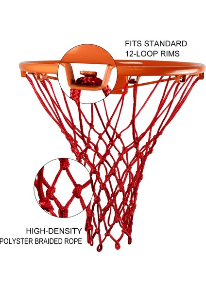 Basketbol Pota Filesi Ağı - Kırmızı 1 Adet