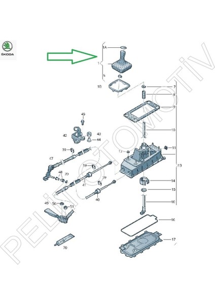 Skoda Fabia Vites Topuzu ve Körüğü 5 Ileri 6V0711113AQDYT (2015-2023)