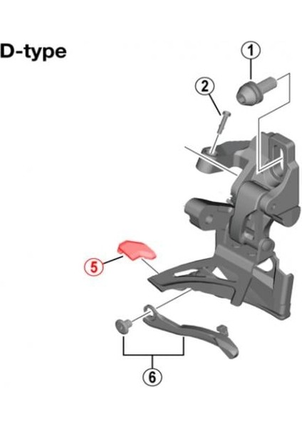 Bisiklet Y5RC08000 Deore Xt M8000 FD-M9025D Kauçuk Ped