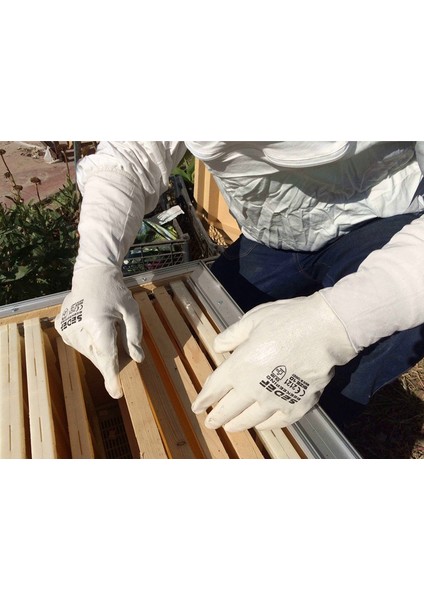 Sedef Beekeeping Arıcı Mont  Kıyafet Set M , (Mont Maske+Arıcı Uzun Eldiven)  04291