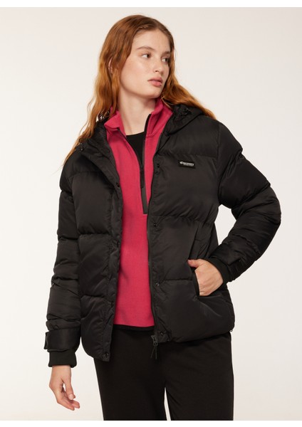 Siyah Kadın Kapüşonlu Mont D3WL-MNT15 fiyatları