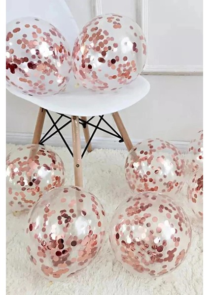 Konfetili Şeffaf Balon 10 Adet Içi Gözüken Pullu Balon Balon Pulu Renksiz Balon modelleri