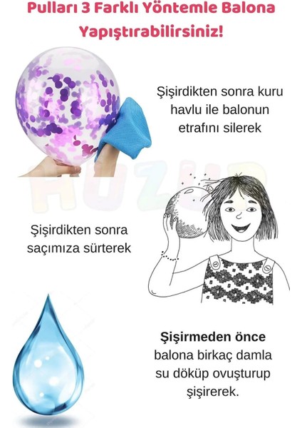 Konfetili Şeffaf Balon 10 Adet Içi Gözüken Pullu Balon Balon Pulu Renksiz Balon fırsatları