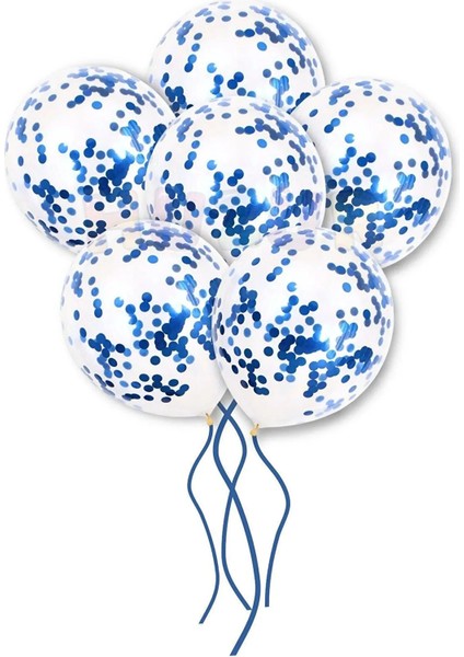 Konfetili Şeffaf Balon 10 Adet Içi Gözüken Pullu Balon Balon Pulu Renksiz Balon