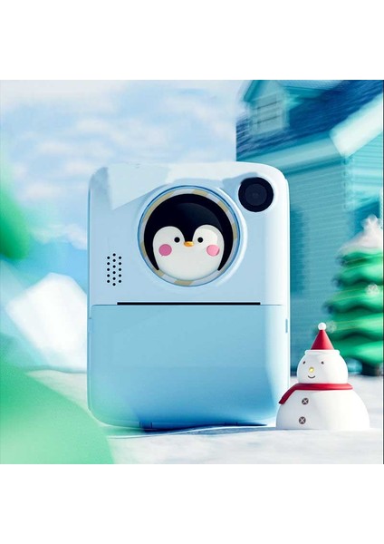 Anlık Termal Yazıcılı Dijital Çocuk Kamerası 2.0 Inç Hd 1080P Instant Photo Printer Camera Pembe