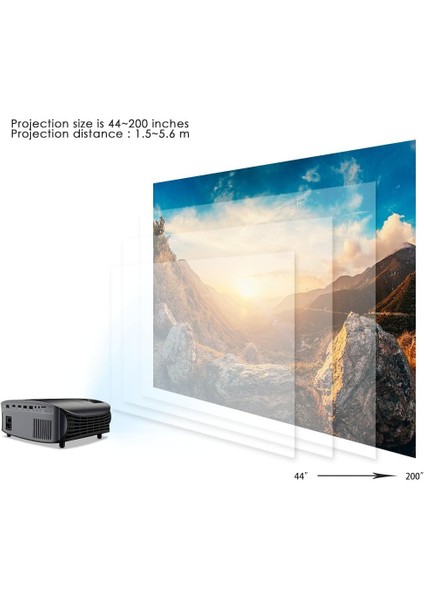 Projektör, 1080P - 12000L Dış Mekan Video Projektörü, 230 Inc indirimleri