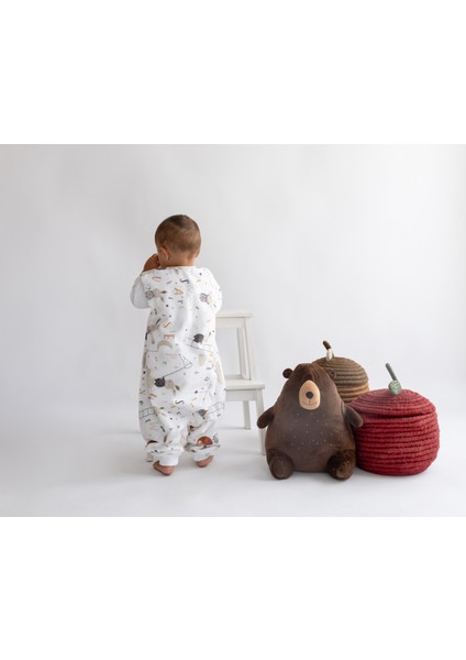 Kışlık Çocuk Uyku Tulumu 1 Tog Organik Pamuklu Kolsuz Pazen