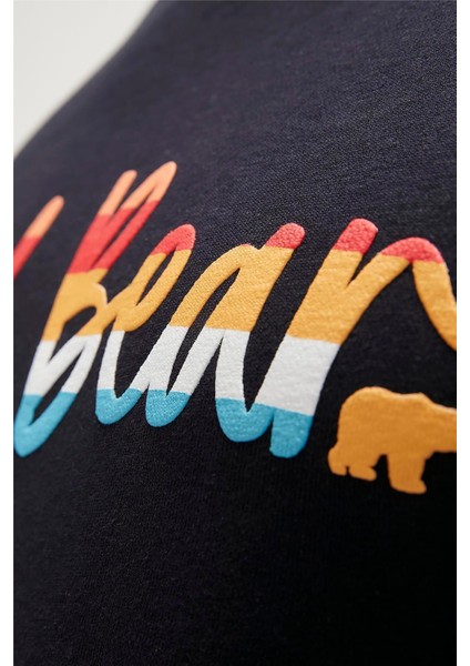 Manuscript Crewneck Erkek Lacivert Sweatshirt 23.02.12.016-C07 fırsatları