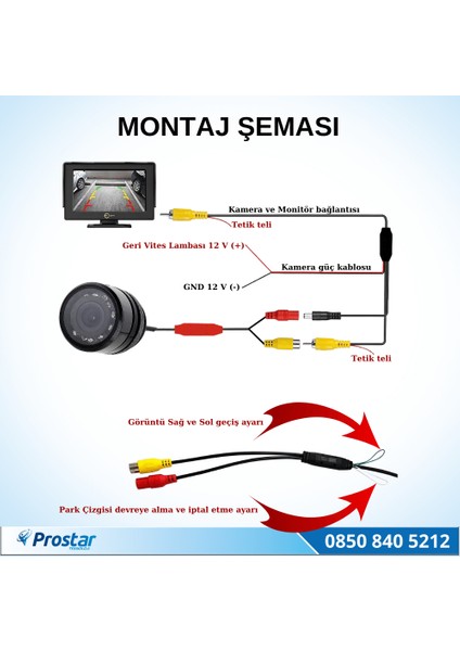 Gece Görüşlü 28 mm Vidalı Hd 9 LED Işıklı Geri Görüş fırsatları