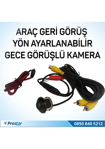 Ayarlanabi̇li̇r Araç Geri̇ Görüş Kamerası