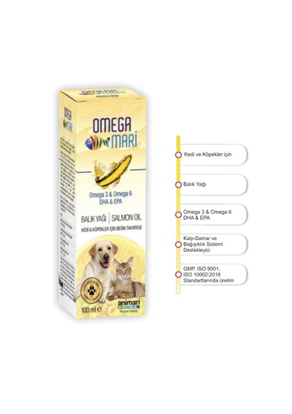 Omega Mari 100 ml Omega 3 & Omega 6 & Dha & Epa Balık Yağı