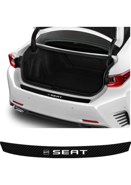 Seat Ateca Için Uyumlu Aksesuar Oto Arka Tampon Bagaj Koruyucu Sticker 92*7 cm