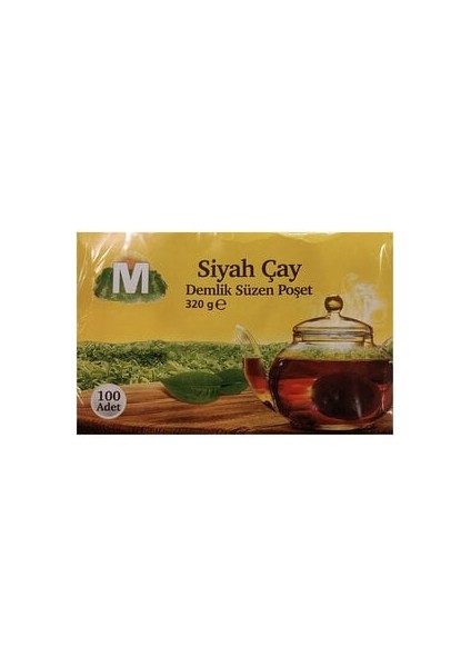 Demlik Poşet Siyah Çay 3,2g x 100'LÜ ( 1 Adet )