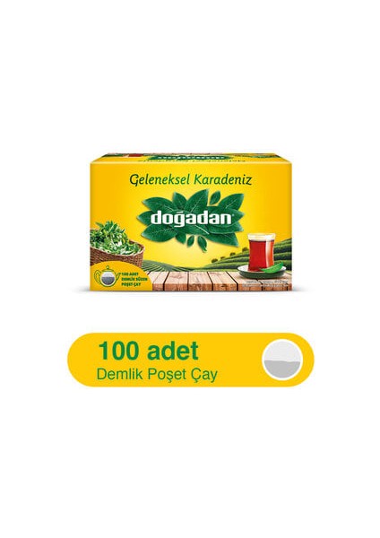 Geleneksel Karadeniz Demlik Poşet Çay 100'LÜ 320 G ( 5 Adet )