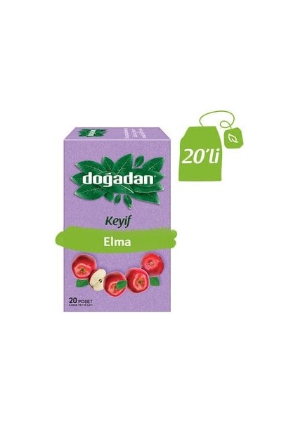 Elma Çayı Poşet 20'li ( 5 Adet )