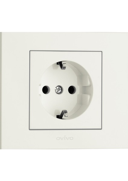 Grano Beyaz Natural Topraklı Priz 3 Adet+Çerçeve Dahil