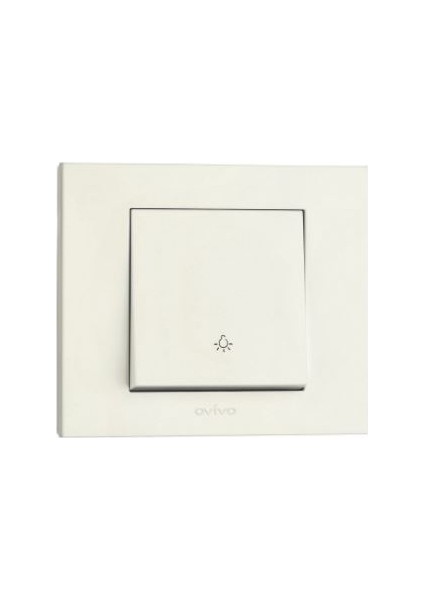 20 Adet Ovivo Grano Beyaz Zil Anahtarı Light Çerçeve Dahildir