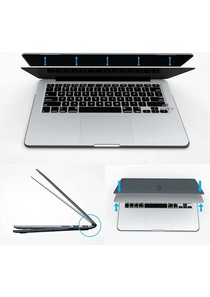 Macbook Pro 2021/23 14,2 Inç M1-M2 Çip A2442 A2779 Ile Uyumlu Parlak Diamond Dust Simli Kılıf