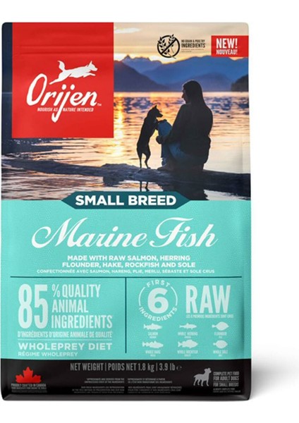 Marine Fish Tahılsız Balıklı Yetşkin Küçük Irk Maması 4,5 kg