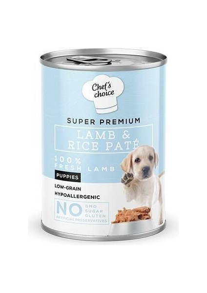 Chefs Choice Kuzulu Pirinçli Ezme Yavru Köpek Konservesi 400 gr